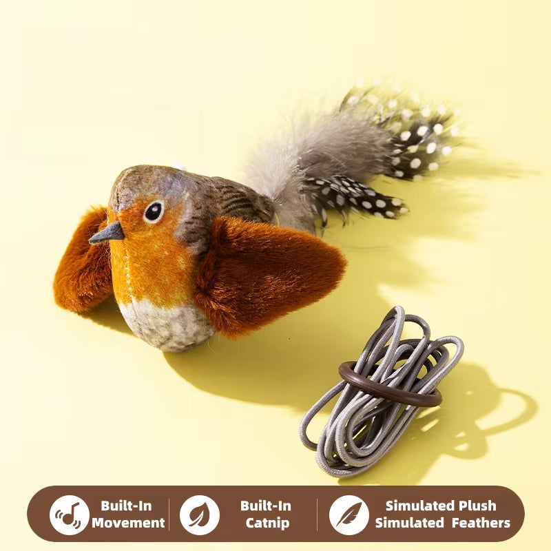 Cat Toys for Indoor Cats Interactive Cat Toy Realistic Bird Sound Cat Toy Plush Cat Toy Catnip Cat Toy for Cats Kitten Toy