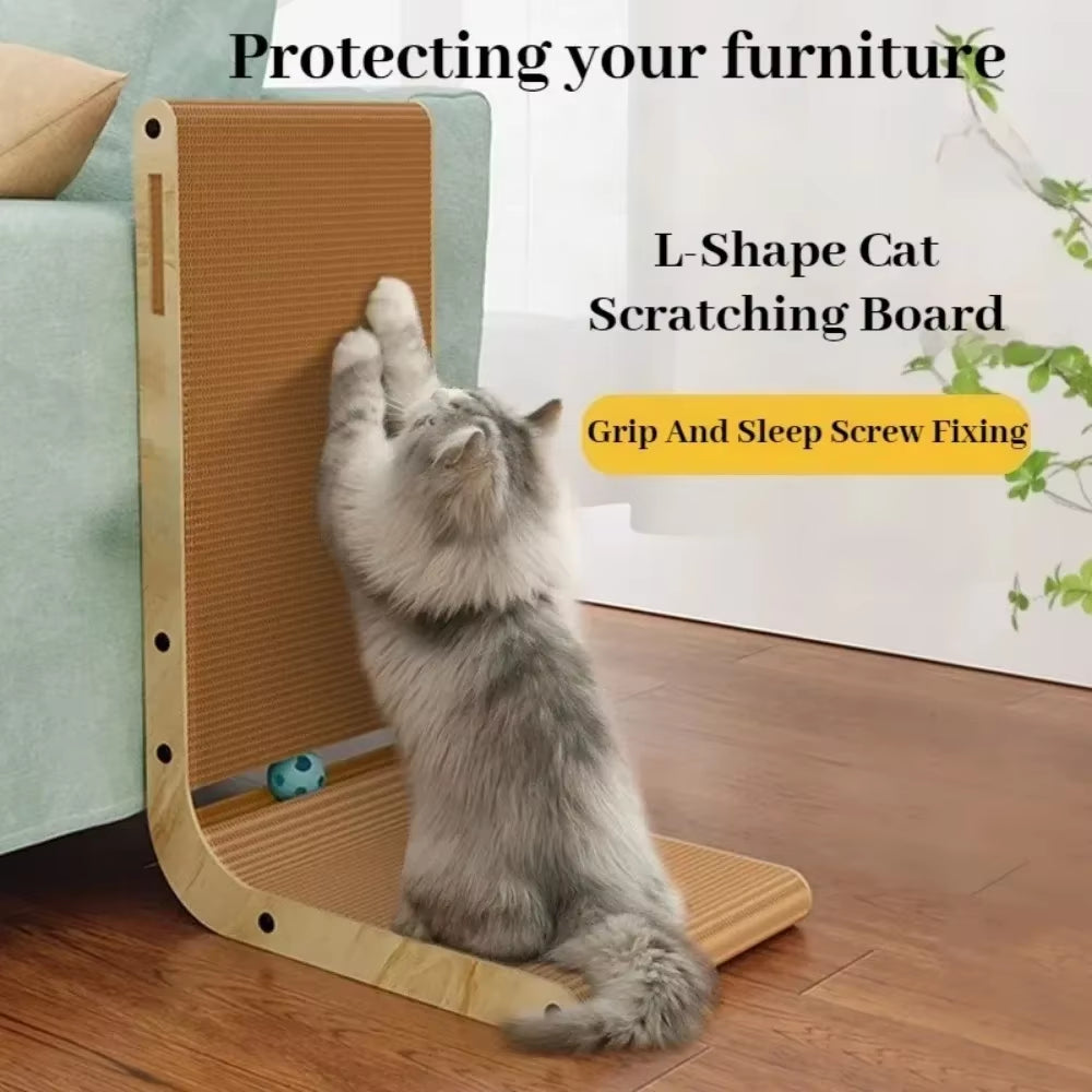 Cat Scratching Board Cat Toys Wooden Wear-Resistant and Scratch-Resistant Post Cat Furniture Training Grinding Claw Toys