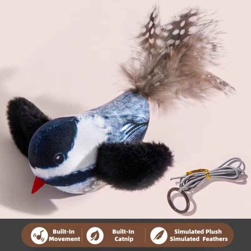 Cat Toys for Indoor Cats Interactive Cat Toy Realistic Bird Sound Cat Toy Plush Cat Toy Catnip Cat Toy for Cats Kitten Toy