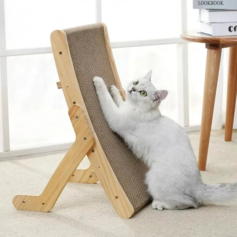 Cat Scratching Board Cat Toys Wooden Wear-Resistant and Scratch-Resistant Post Cat Furniture Training Grinding Claw Toys