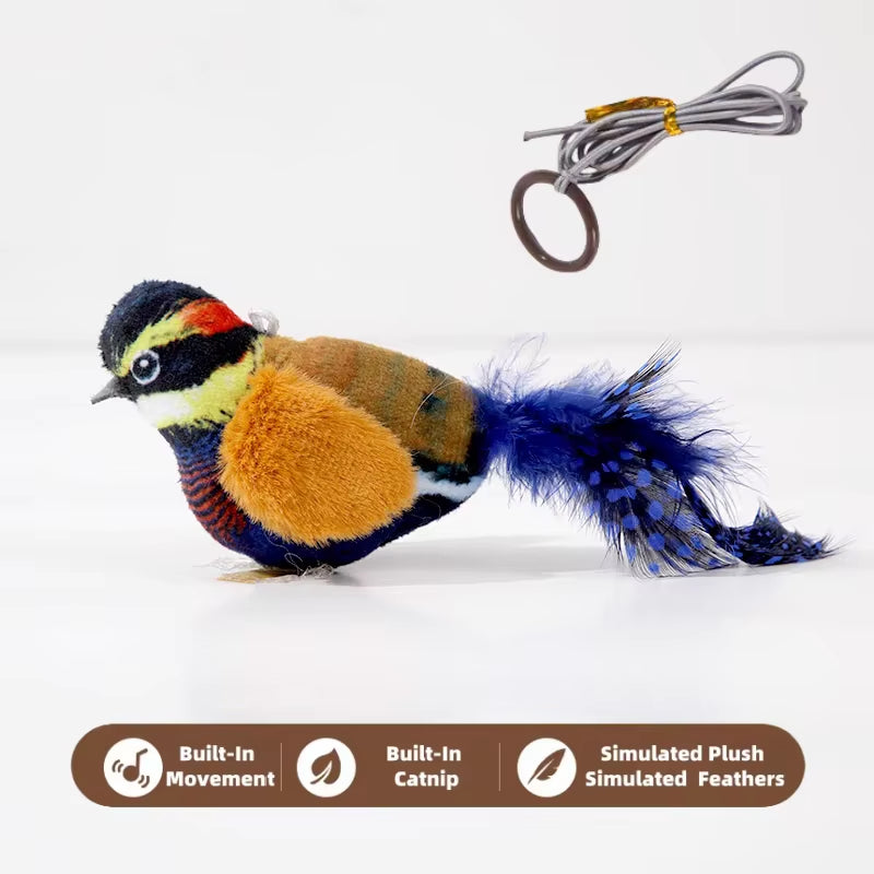 Cat Toys for Indoor Cats Interactive Cat Toy Realistic Bird Sound Cat Toy Plush Cat Toy Catnip Cat Toy for Cats Kitten Toy