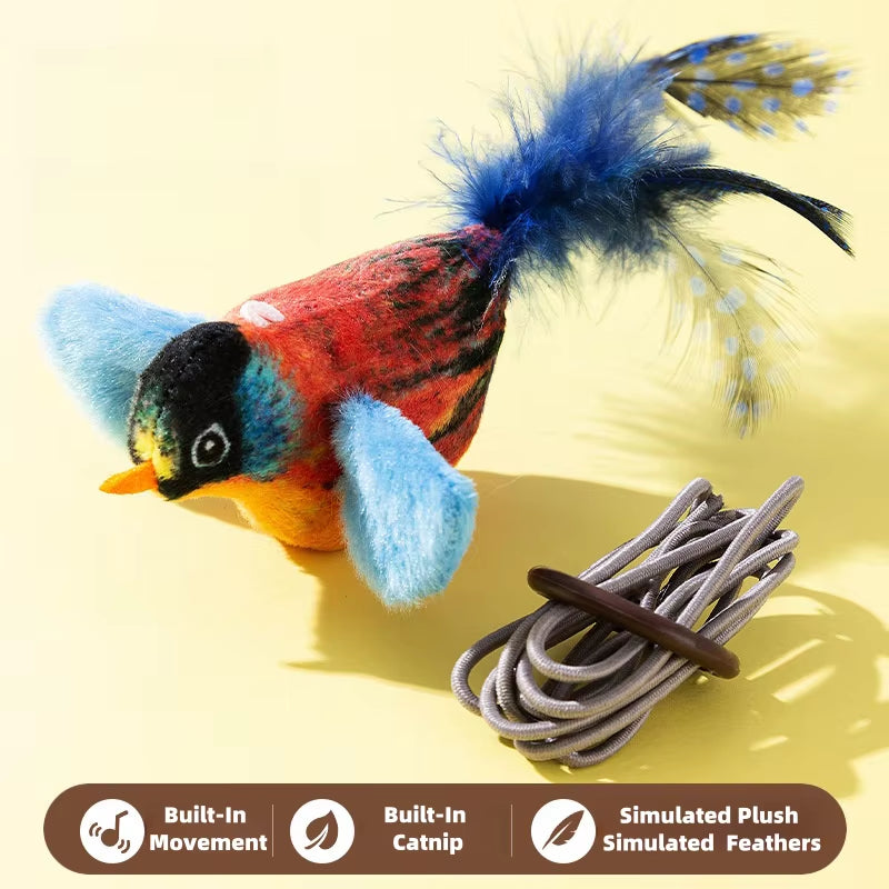 Cat Toys for Indoor Cats Interactive Cat Toy Realistic Bird Sound Cat Toy Plush Cat Toy Catnip Cat Toy for Cats Kitten Toy