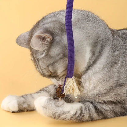 1PC Cat Bite Rope Toy Grinding Teeth Durable Teasing Cat Rope Toy