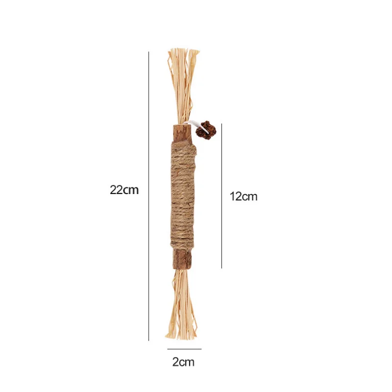 1 Pc Cat Toys Silvervine Chew Stick Polygonum Kitty Raffia Grass Pet Supplies Cleaning Teeth Stick Pet Bite Cat Toy Hemp Rope