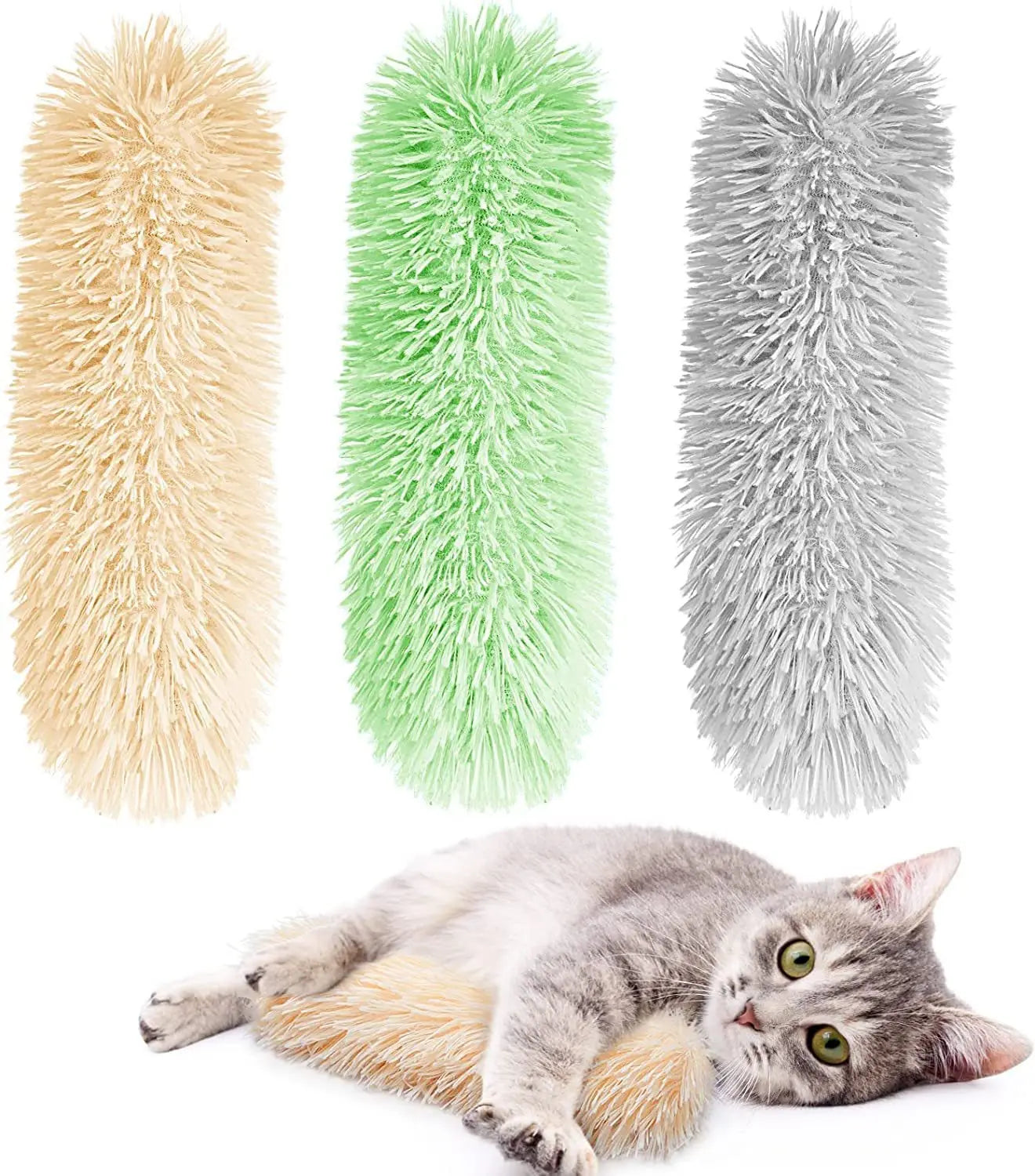 Plush Cat Chew Toy Catnip Self-Hi Bite Toys Strip Pillow Teaser Toys for Cats Soft Interactive Cat Plaything Katten Speelgoed