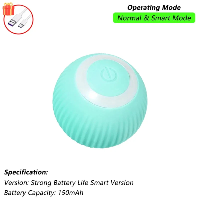 Cat Interactive Ball Toy, Automatic Rolling Ball with Tail, Rechargeable Smart Pet Interactive Toy, Intelligent Mouse for Cat