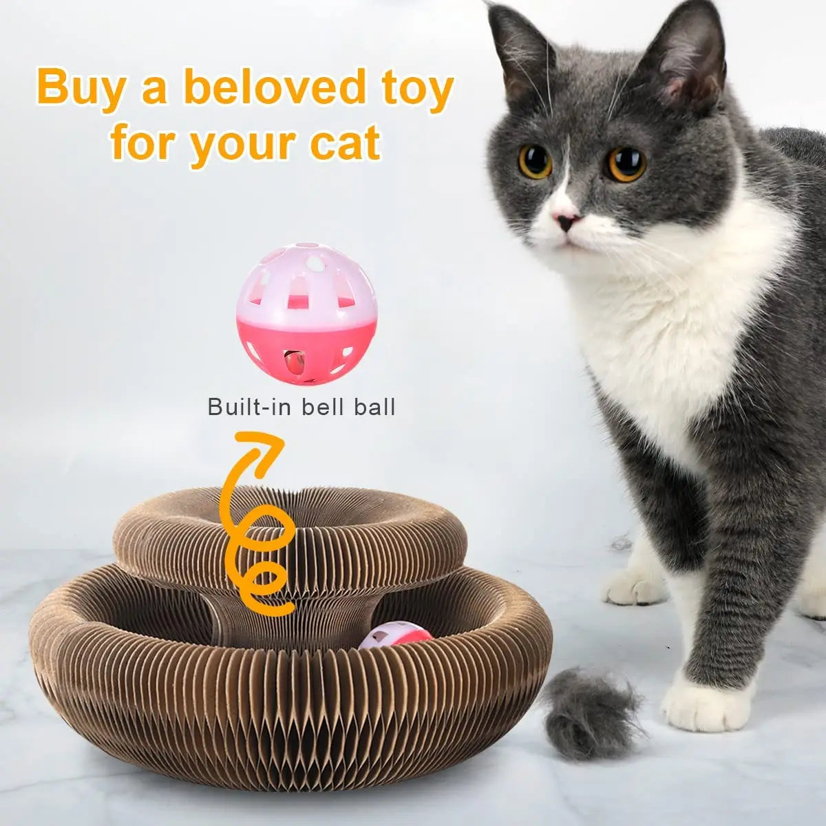 Magic Organ Cat Toy Cats Scratcher Scratch Board round Corrugated Scratching Post Toys for Cats Grinding Claw Cat Accessories