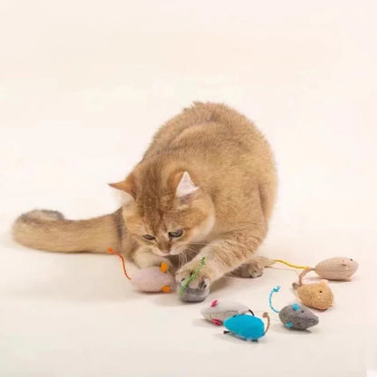 3Pcs New Plush Simulation Mouse Cat Toy Bite Resistance Plush Mouse Cat Scratch Interactive Mouse Toy Palying Toy for Cat Kitten