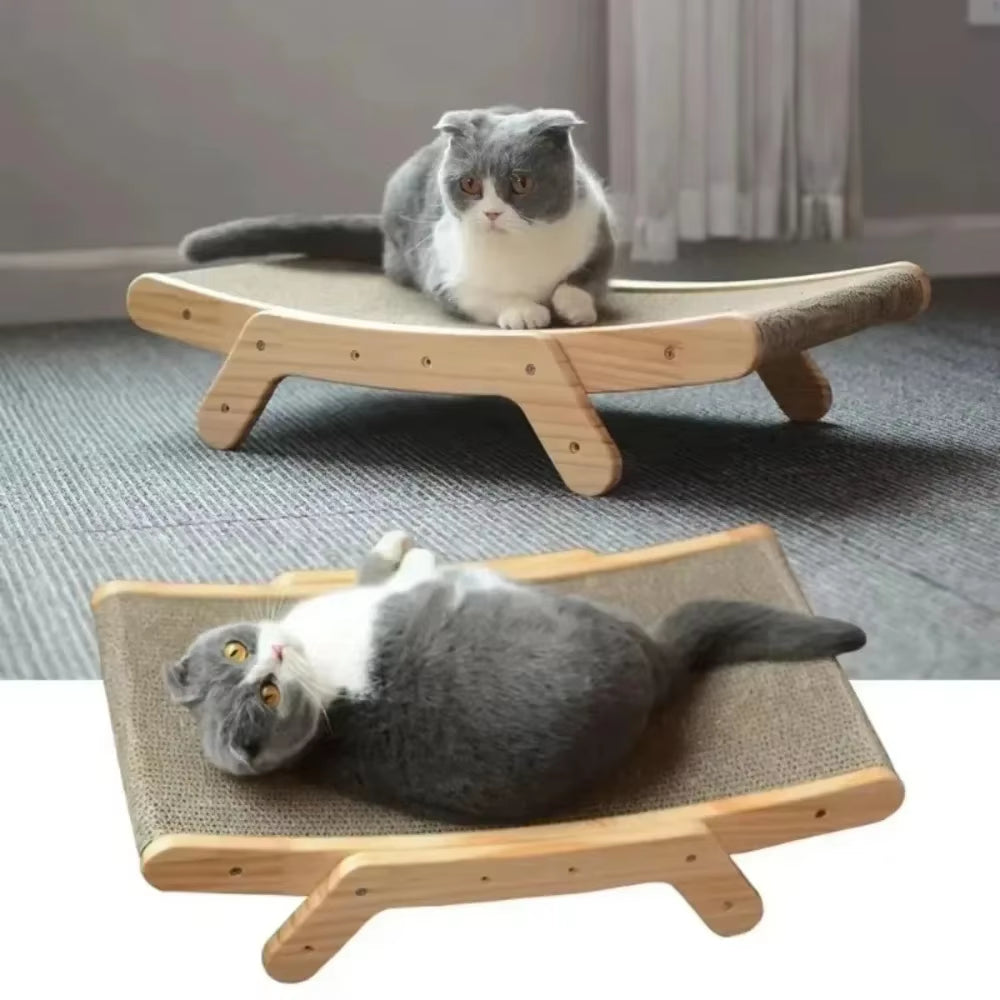 Cat Scratching Board Cat Toys Wooden Wear-Resistant and Scratch-Resistant Post Cat Furniture Training Grinding Claw Toys