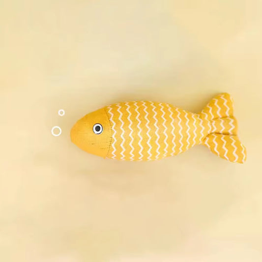 Cat Fish Toy Cat Scratcher Catnip Toy Interactive Simulation Fish Cat Mint Fidget Toys Stuffed Playing Toy for Cat Kitten