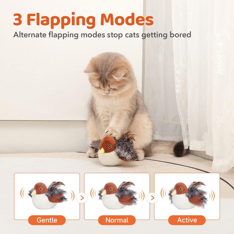 Flapping Chirping Sparrow Interactive Cat Toy