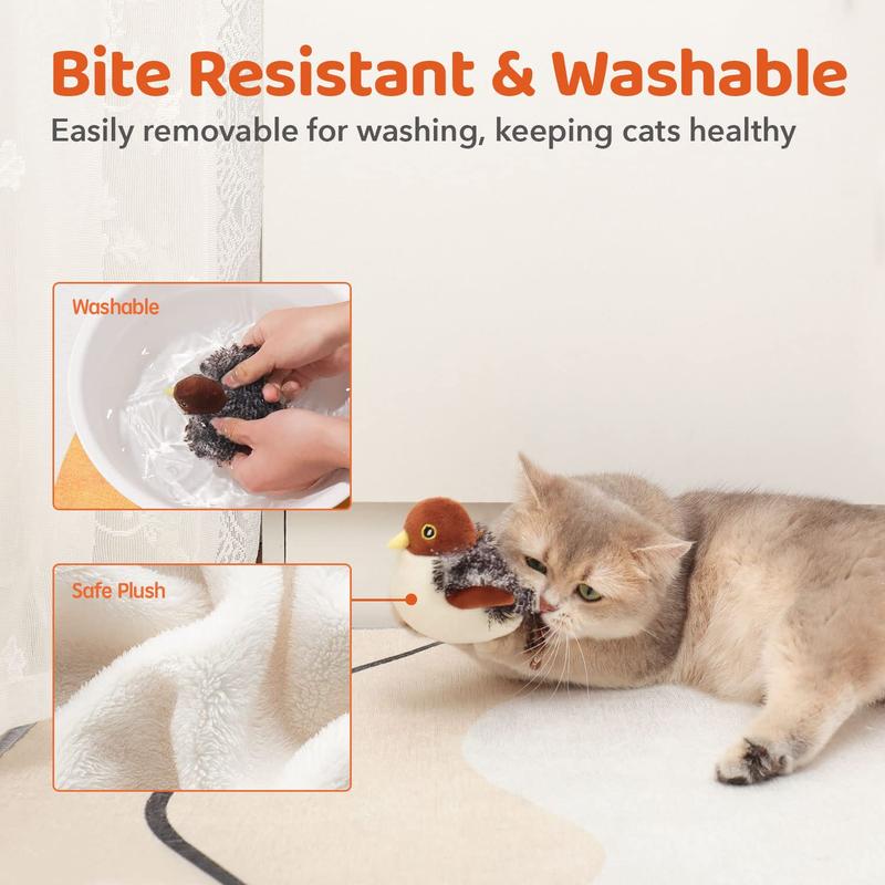 Flapping Chirping Sparrow Interactive Cat Toy